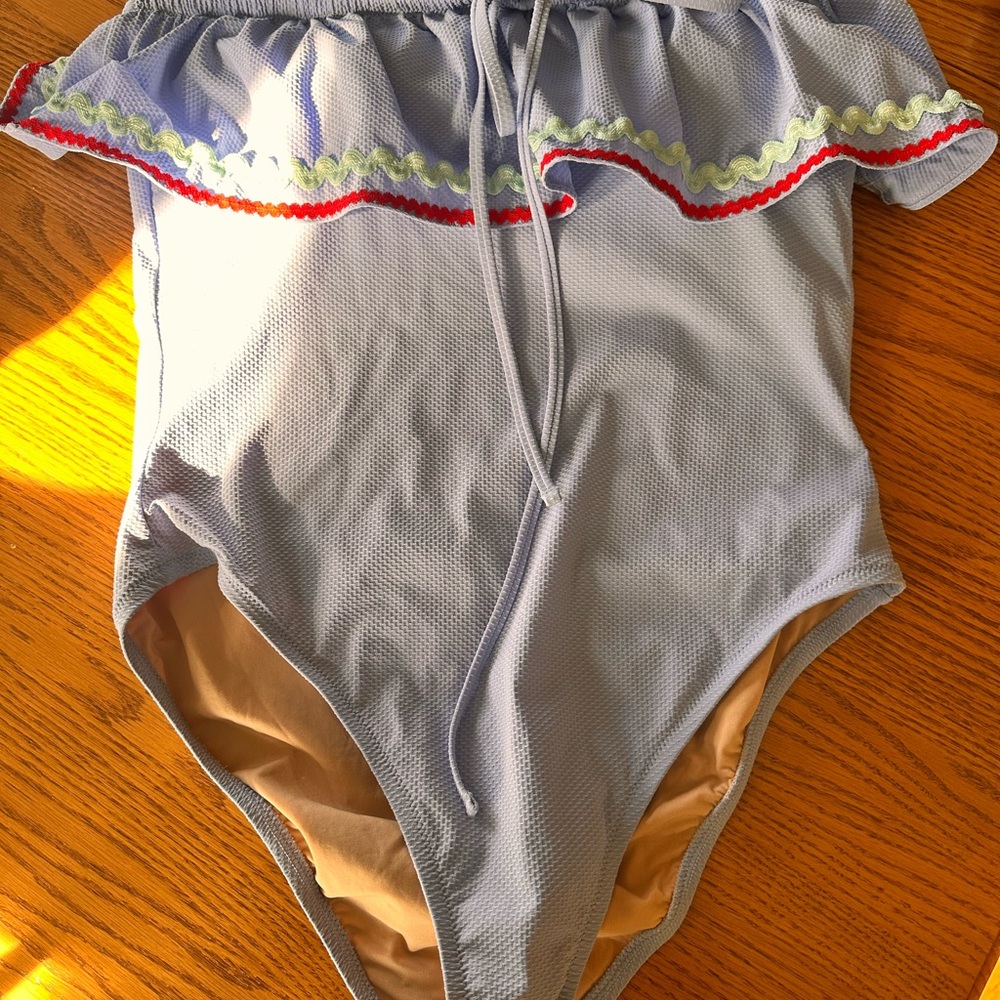 J Crew One Piece Swimwear with Ruffle Trim